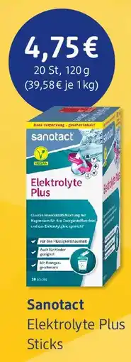 dm drogerie Sanotact Elektrolyte Plus Sticks Angebot