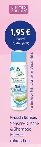 dm drogerie Frosch Senses Sensitiv-Duscho & Shampoo Mearesmineral Angebot
