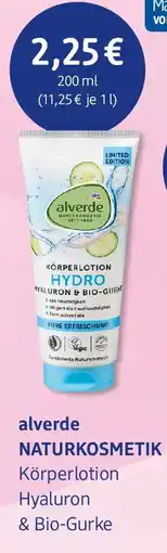 dm drogerie alverde NATURKOSMETIK Körperlotion Angebot