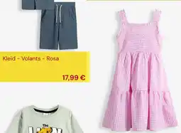 Takko Fashion Kleid - Volants - Rosa Angebot