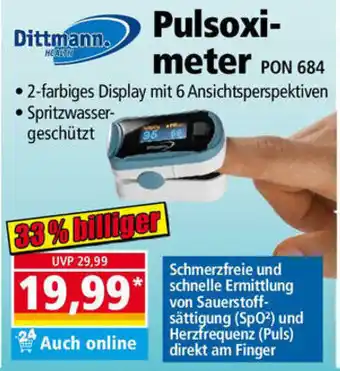 Norma Dittmann Pulsoximeter PON 684 Angebot