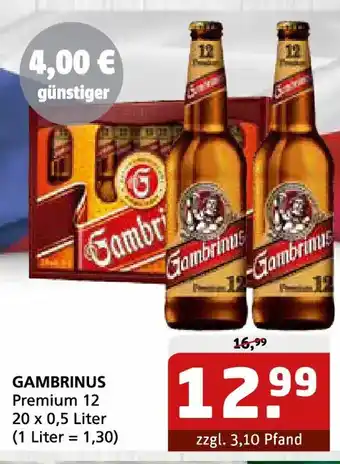 Getränke Quelle GAMBRINUS Premium 12 Angebot