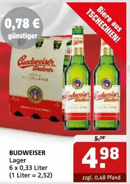 Getränke Quelle BUDWEISER Lager Angebot