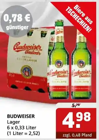 Getränke Quelle BUDWEISER Lager Angebot