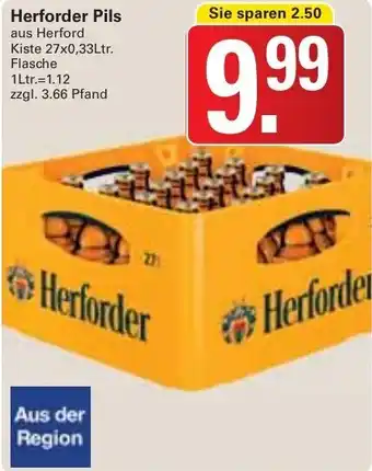 WEZ Herforder Pils Kiste 27 x 0.33Ltr. Flasche Angebot