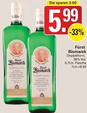 WEZ Fürst Bismarck 0.7Ltr. Flasche Angebot