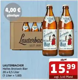 Getränke Quelle LAUTERBACHER Helles Brotzeit Bier Angebot