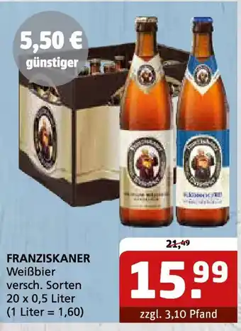 Getränke Quelle FRANZISKANER Weißbier Angebot