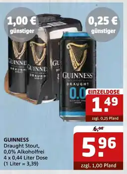 Getränke Quelle GUINNESS Draught Stout, 0,0% Alkoholfrei Angebot