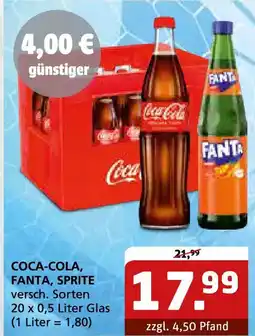 Getränke Quelle COCA-COLA, FANTA, SPRITE Angebot