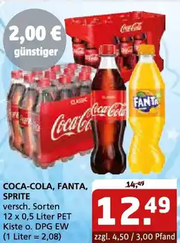 Getränke Quelle COCA-COLA, FANTA, SPRITE Angebot