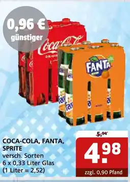 Getränke Quelle COCA-COLA, FANTA, SPRITE Angebot