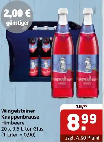 Getränke Quelle Wingelsteiner Knappenbrause Himbeere Angebot