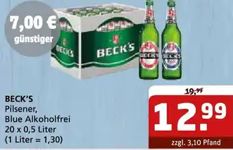 Getränke Quelle BECK'S Pilsener, Blue Alkoholfrei Angebot