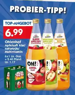 Hol'ab Getränkemarkt Ohlenhof Apfelsaft klar/ naturtrüb/ Multivitamin Angebot