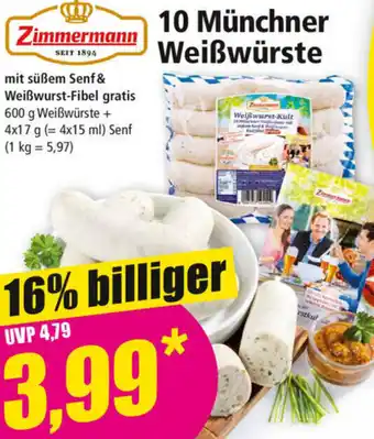 Norma Zimmermann 10 Münchner Weißwürste Angebot