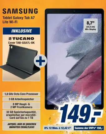 Expert Bening Samsung Tablet Galaxy Tab A7 Lite Wi-Fi Angebot