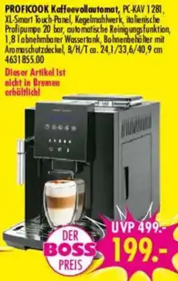 Möbel Boss PROFICOOK Kaffeevollautomat Angebot