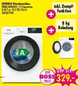 Möbel Boss GORENJE Waschmaschine Angebot