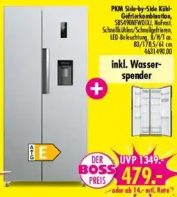 Möbel Boss PKM Side-by-Side Kühl Gefrierkombination Angebot