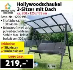 Norma PRESTIGE HOME Hollywoodschaukel 3-Sitzer mit Dach Angebot