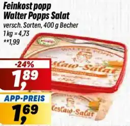 Simmel Feinkost popp Walter Popps Salat Angebot