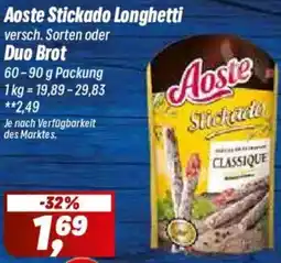 Simmel Aoste Stickado Longhetti oder Duo Brot Angebot