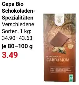 Globus Gepa Bio Schokoladen Spezialitäten Angebot