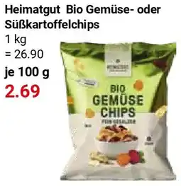 Globus Heimatgut Bio Gemüse- oder Süßkartoffelchips Angebot