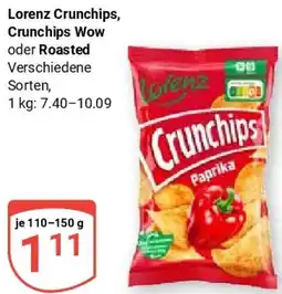 Globus Lorenz Crunchips, Crunchips Wow oder Roasted Angebot