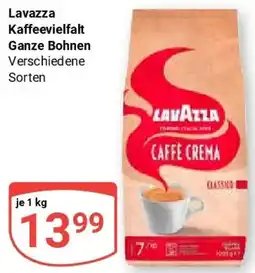 Globus Lavazza Kaffeevielfalt Ganze Bohnen Angebot