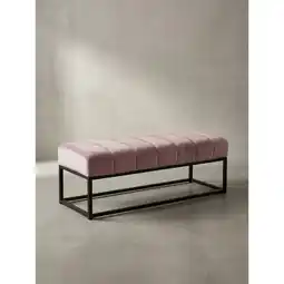 Netto Marken-Discount Sitzbank Samt Metallgestell gepolstert, Rosa 108x40x40 cm Angebot