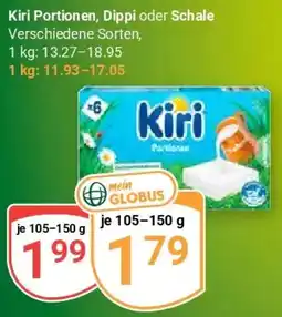 Globus Kiri Portionen, Dippi oder Schale Angebot