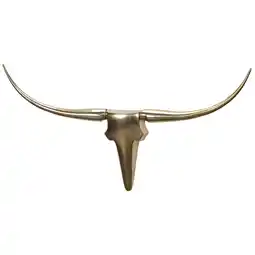 Netto Marken-Discount Wanddeko Geweih Bull Aluminium 125 cm breit, Gold 125x10x60 cm Angebot