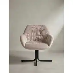Netto Marken-Discount Loungesessel Samt mit Armlehnen und Metallgestell, gepolsterter Schalensitz, Beige 64x68x74 cm Angebot