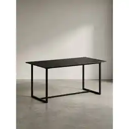 Netto Marken-Discount Esstisch Marmoroptik Metall Rechteckig Modern Klein, Schwarz 200x90x76 cm Angebot