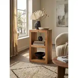 Netto Marken-Discount Regal Massivholz 2 Böden Landhausstil MUMBAI, Akazie 50x35x88 cm Angebot