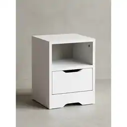 Netto Marken-Discount Nachttisch Schublade Ablage Modern Klein, Weiß 31x31x43 cm Angebot