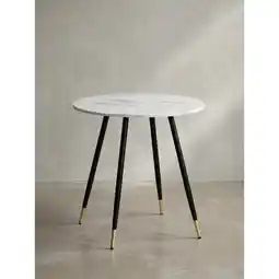 Netto Marken-Discount Esstisch Marmoroptik Metall Rund Modern, Weiß 75x75x76 cm Angebot