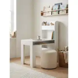 Netto Marken-Discount Kinderschreibtisch – Weiß, 90x50x110cm, mit Regal, schmal, Stauraum, für Kinderzimmer Angebot
