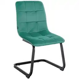 Netto Marken-Discount CLP Esszimmerstuhl Vermont I Mit Samt-Bezug I Gepolsterter Freischwinger-Stuhl Angebot