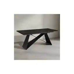 Netto Marken-Discount Esstisch Ausziehbar Keramik Glas Marmoroptik Rechteckig Groß, Schwarz 180x95x78 cm Angebot