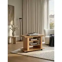 Netto Marken-Discount TV Board – Buche drehbar rollbar 75x38x51 cm Angebot