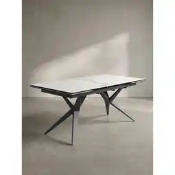 Netto Marken-Discount Esstisch Ausziehbar Keramik Glas Marmoroptik Groß, Weiß 180x95x76 cm Angebot