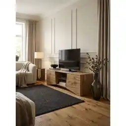 Netto Marken-Discount Lowboard Eiche-Dekor Modern Stil 160x50x40 cm mit 2 Türen Angebot