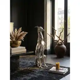 Netto Marken-Discount Dekofigur Windhund Aluminium Silber 70 cm im Design-Stil Angebot