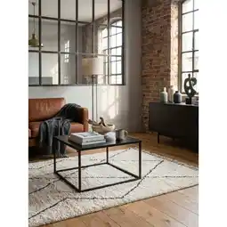 Netto Marken-Discount Couchtisch in Schwarz aus Metall im Industrial Stil, Quadratisch 60x60x40 cm Angebot