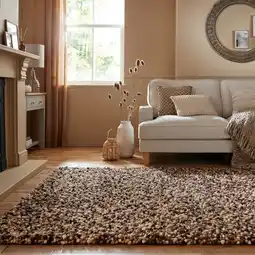 Netto Marken-Discount Wollteppich uni Braun 200 x 290 cm - BEAM Kadima Design Angebot