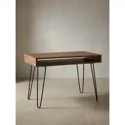 Netto Marken-Discount Schreibtisch – Massivholz, 110x60x76 cm, braun, Landhausstil, 1 Ablagefach Angebot