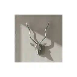 Netto Marken-Discount Wanddeko Hirschgeweih Aluminium silberfarben klein im Landhausstil Angebot